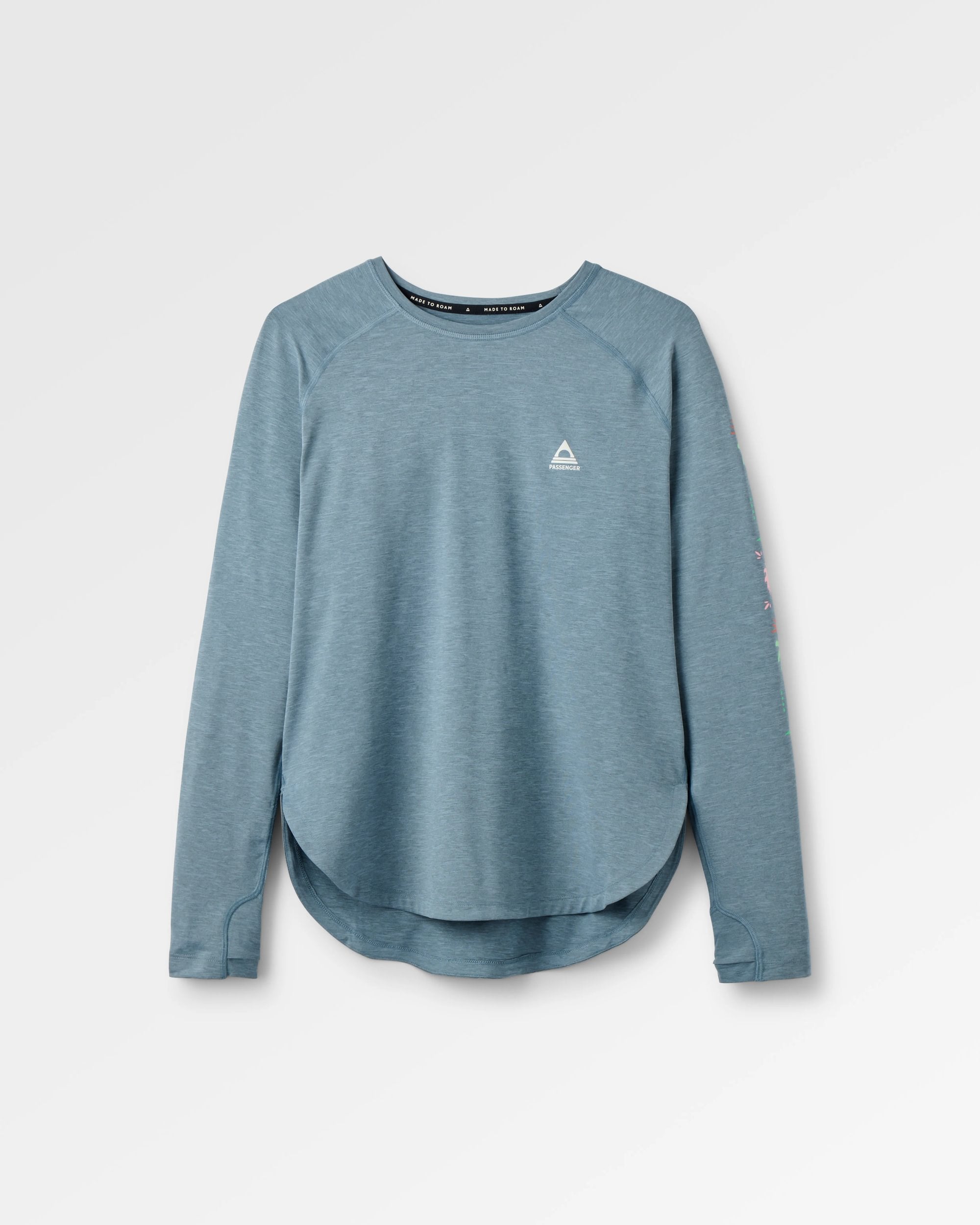 Sunvale Lightweight UPF50 LS T-Shirt - Storm Grey Marl - Flatlay