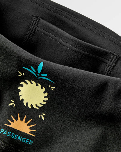 Womens Solscape Active Short - Black - Flatlay