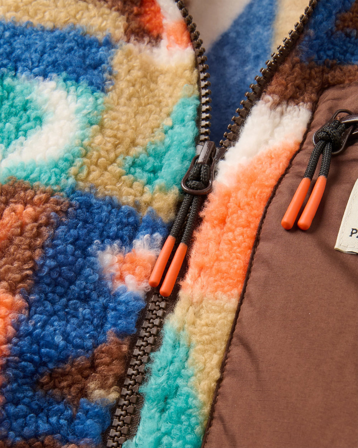 Ravi Sherpa Fleece - Lost On Purpose Pacific Green - Flatlay