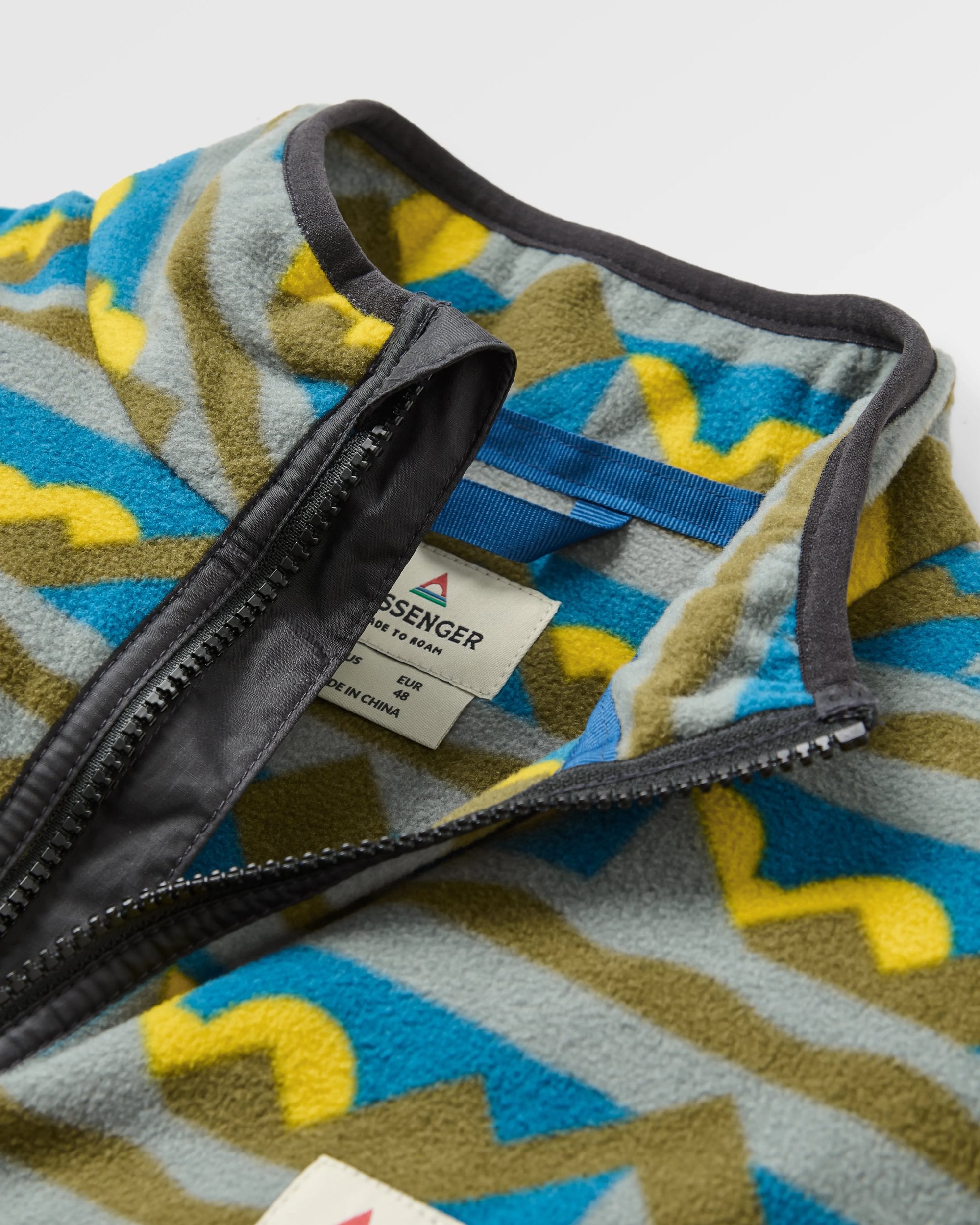 Set Off Recycled Polar 1/4 Zip Fleece - Views Dark Olive - Flatlay