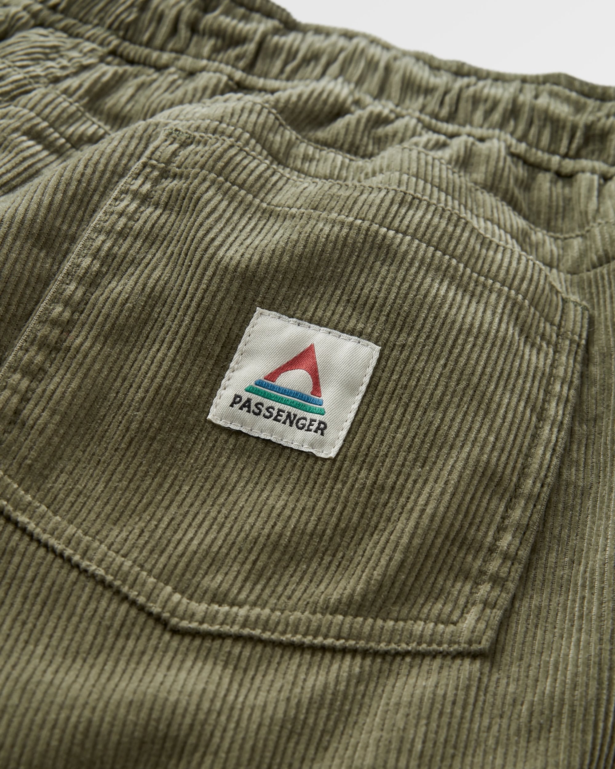 Drifter Cord Short - Dusty Olive - Flatlay