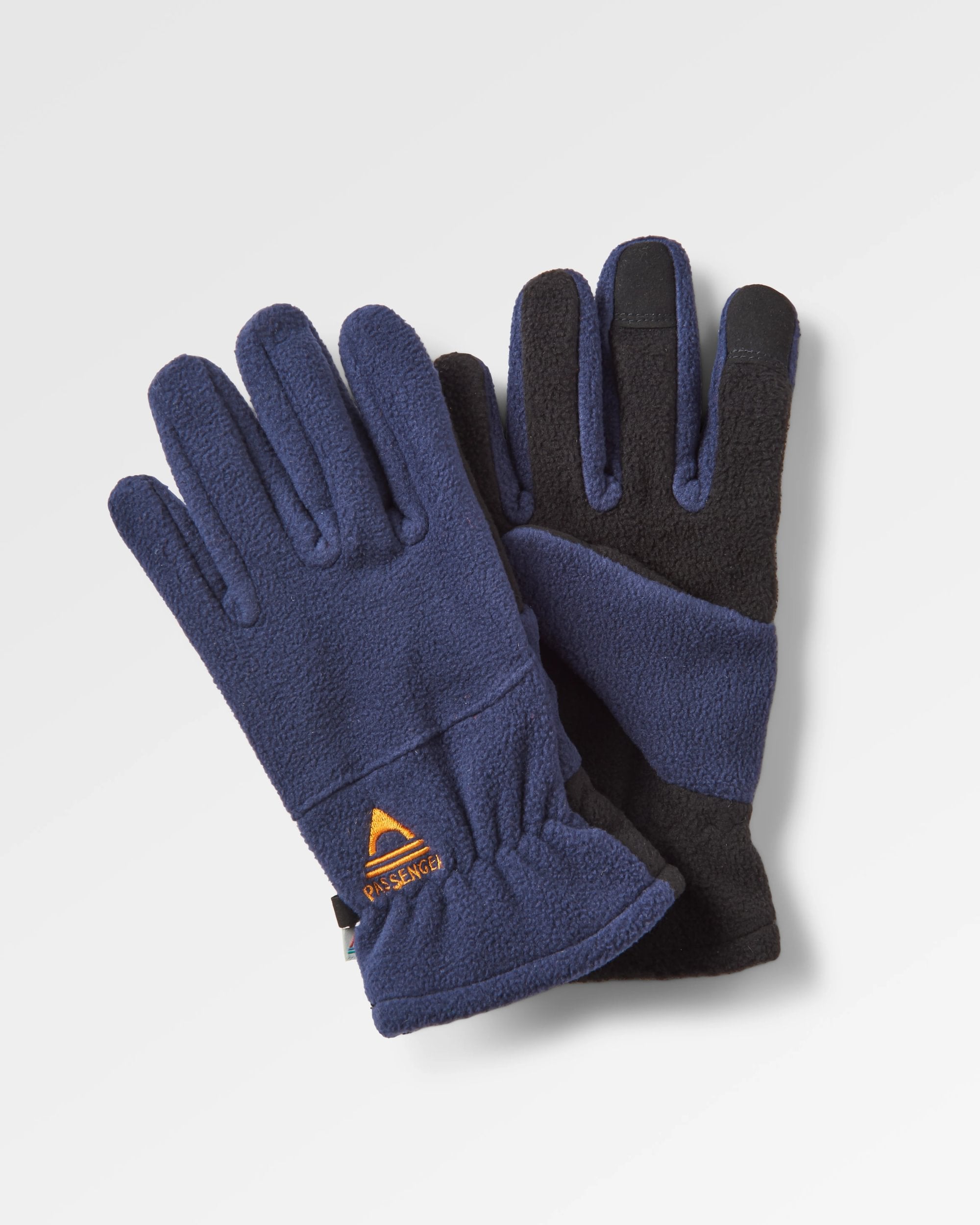 Daytrip Recycled Polar Fleece Touch Screen Gloves - Rich Navy - Flatlay