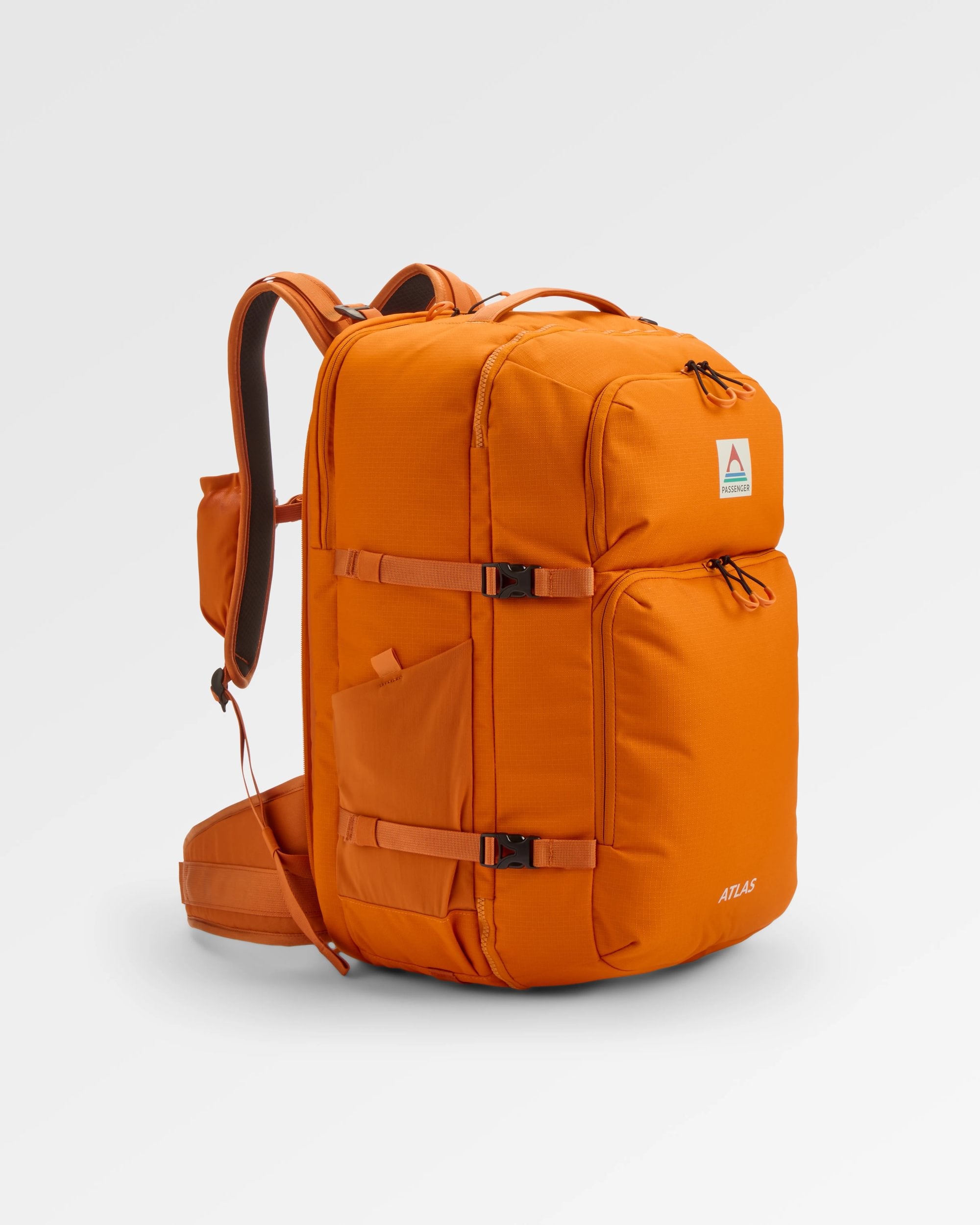 Atlas Recycled Backpack Duffel - Sunrise Orange - Flatlay