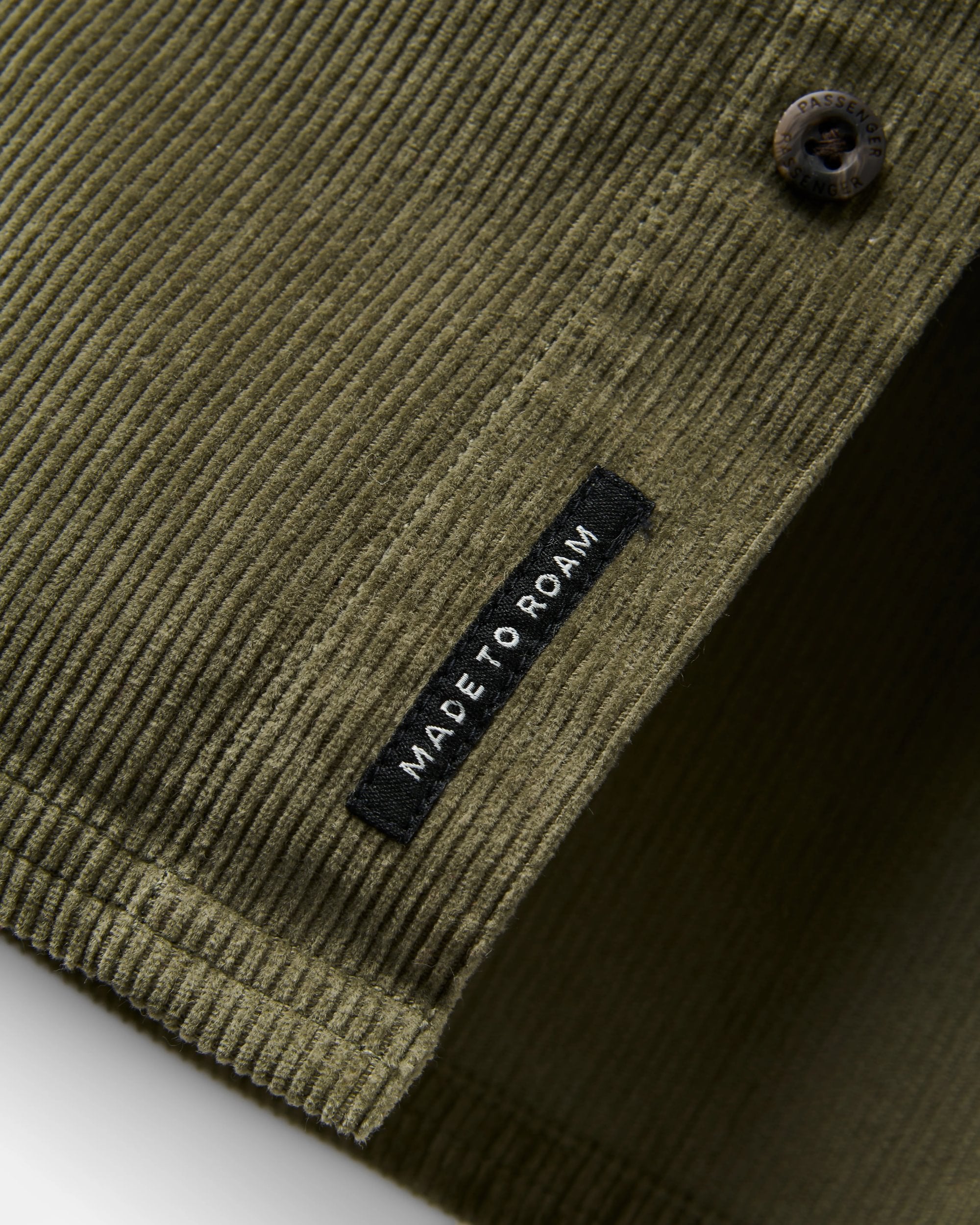 Backcountry Short Sleeve Cord Shirt - Dusty Olive - Flatlay