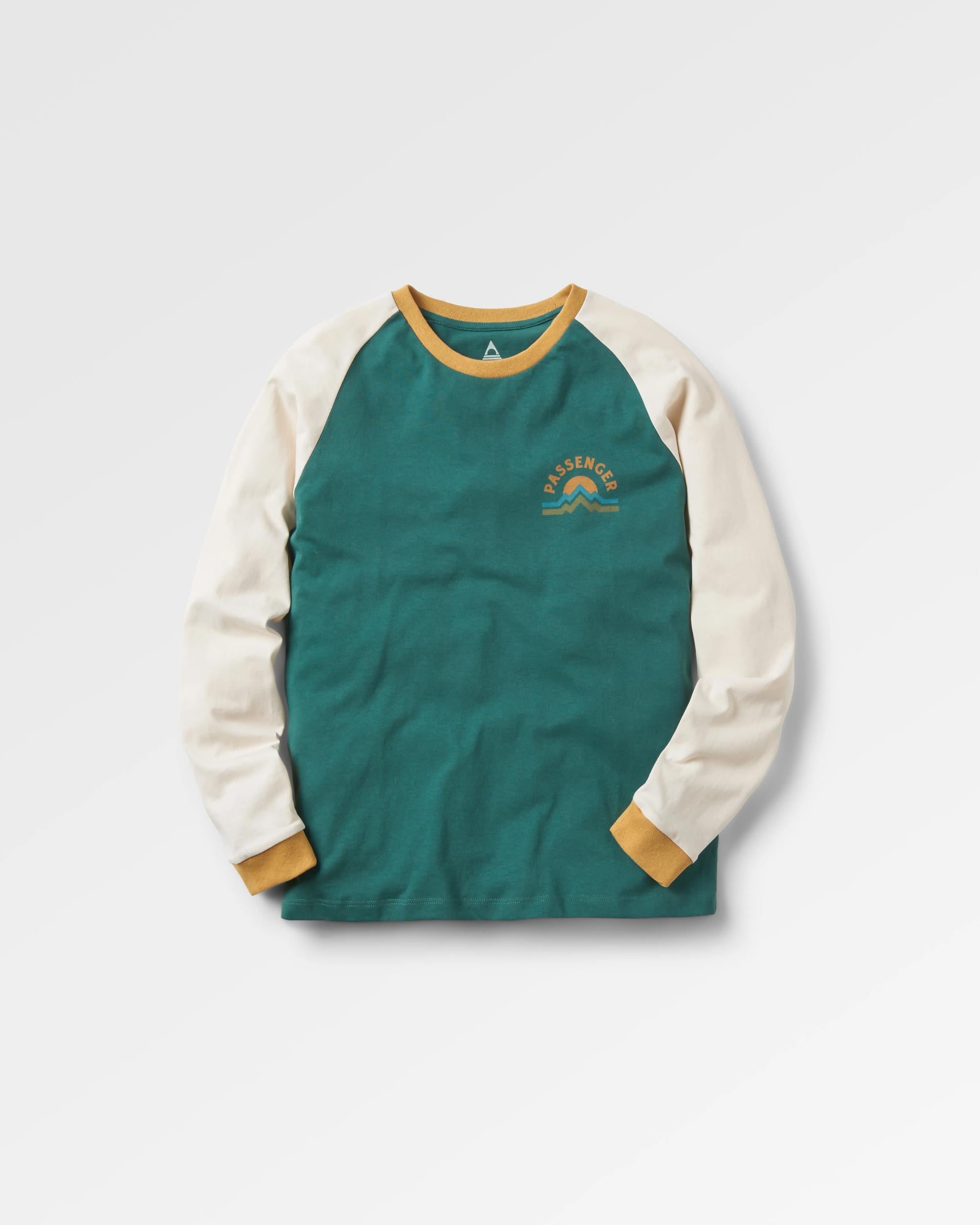 Riser Recycled Cotton LS T-Shirt - Mediterranean - Flatlay