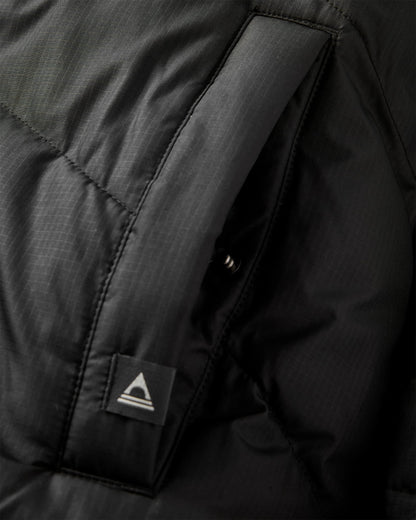 Tasman Long Insulated Jacket - Black - Flatlay