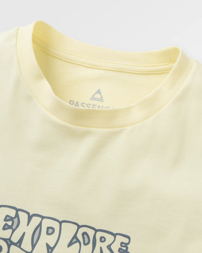 Beyond Relaxed Fit T-Shirt - Pale Yellow - Flatlay
