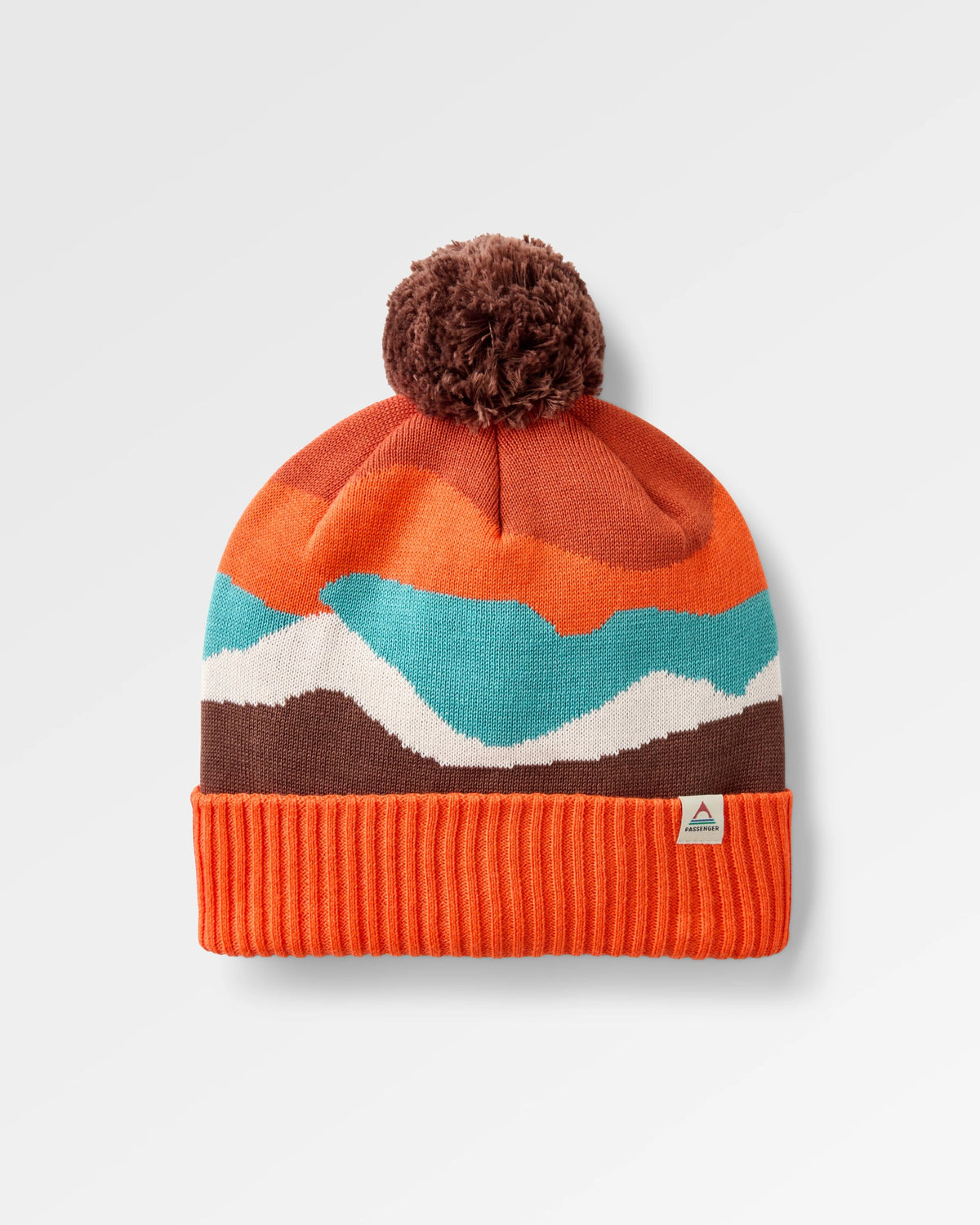 Scenic Bobble Beanie - Scenic Chestnut - Flatlay