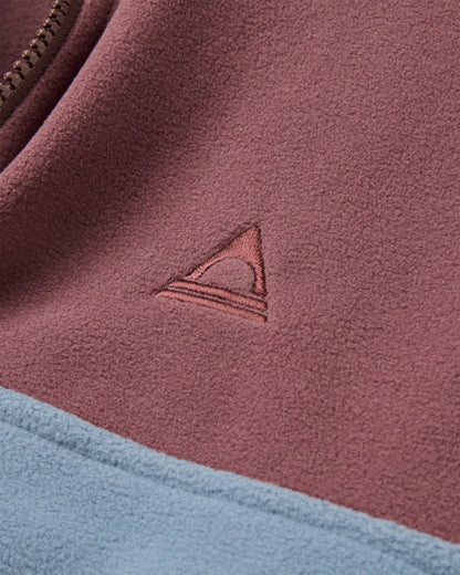 Set Off Polartec® 1/4 Zip Fleece - Brambleberry/Stormy Blue - Flatlay