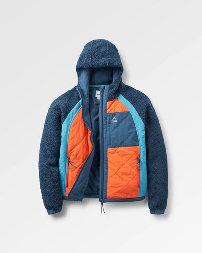 Lara Quilted Jacket - Rich Navy/Ember Orange