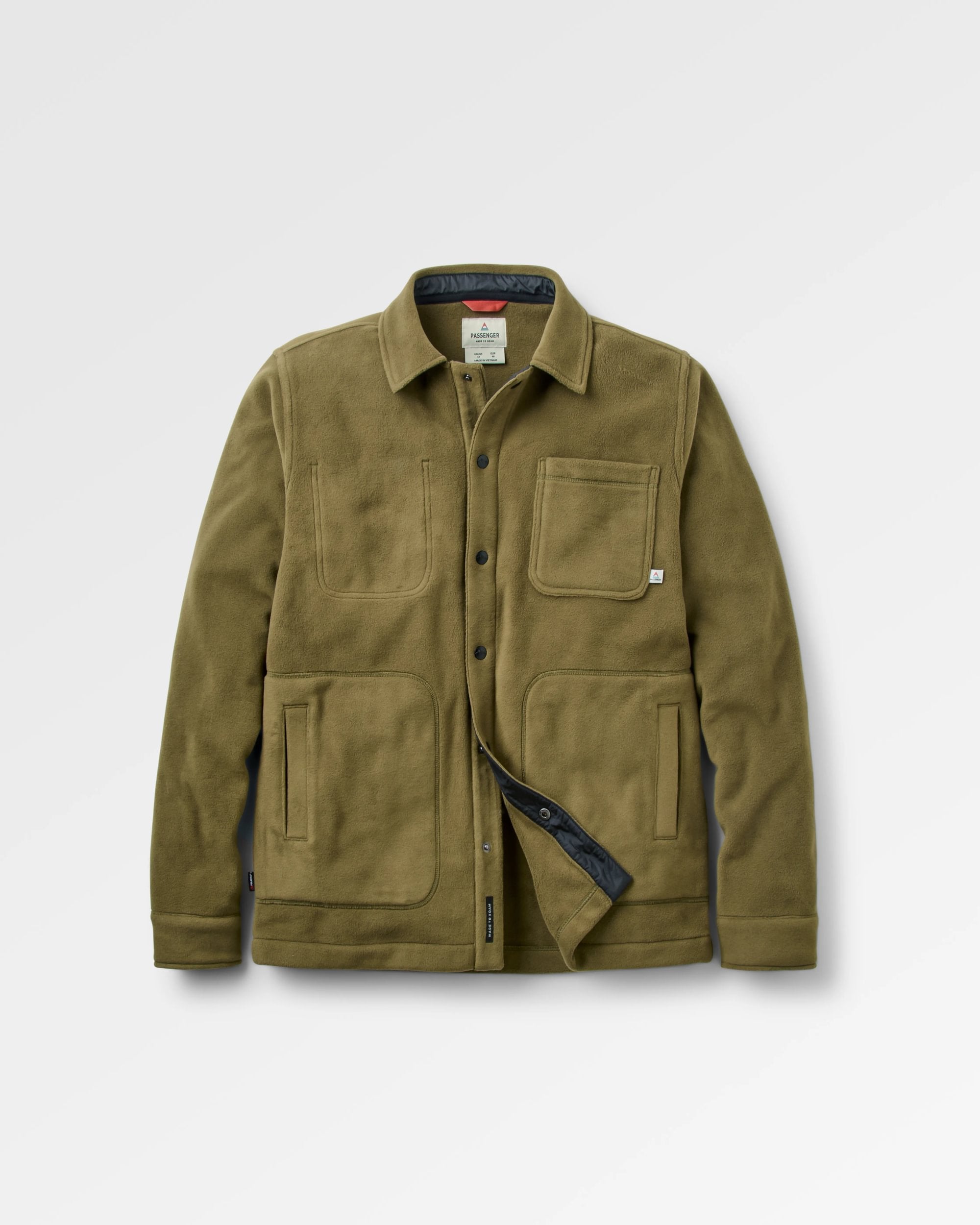 Adapt Recycled Polartec® Overshirt  - Dark Olive - Flatlay