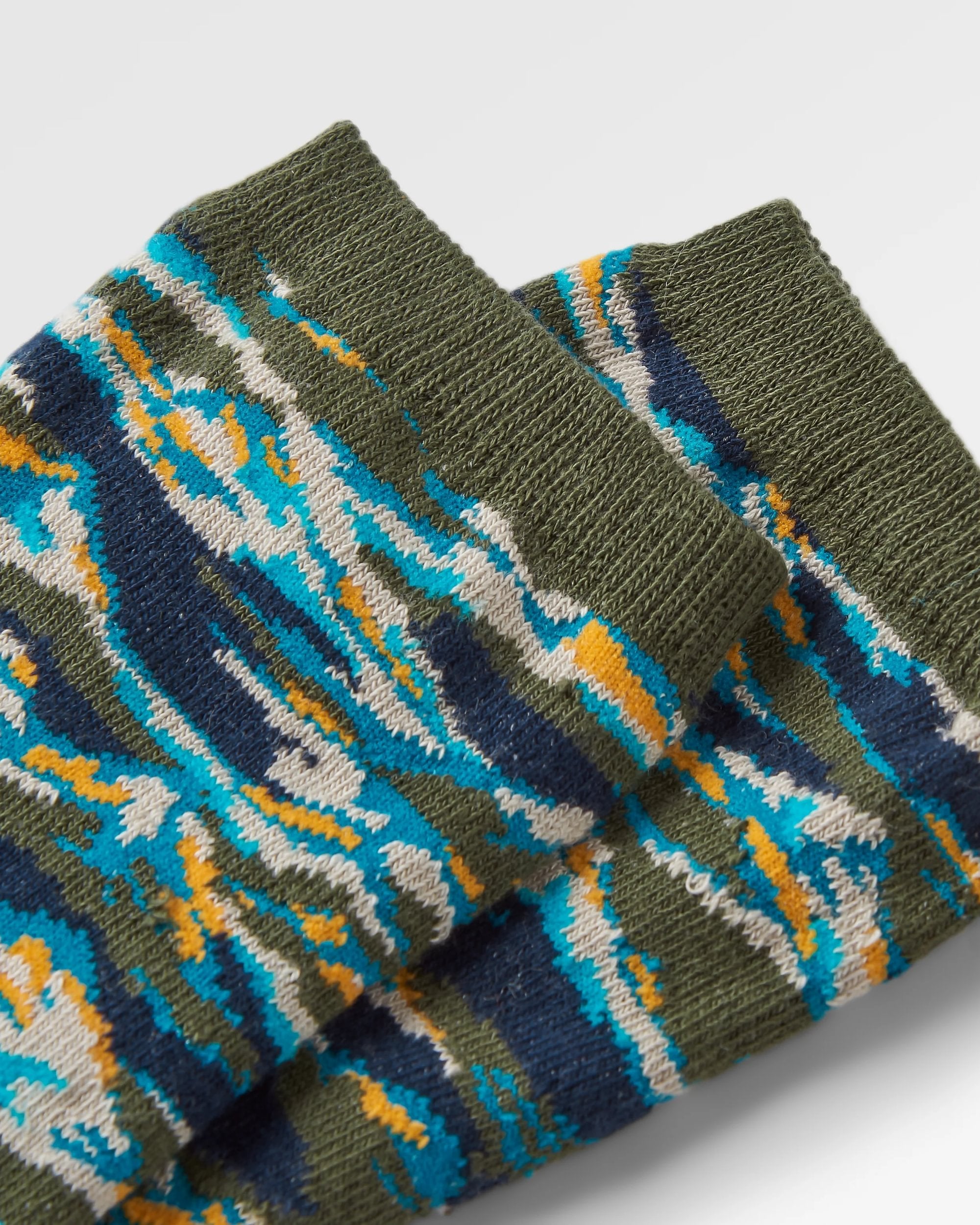 Peak Organic Midweight Crew Socks - Khaki - Flatlay