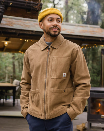 Harvest Organic Cotton Cord Overshirt - Caramel Brown - Lifestyle