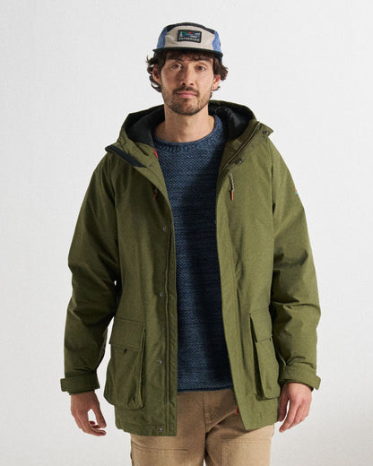 Baltic Recycled Insulated Parka - Khaki - Studio Model