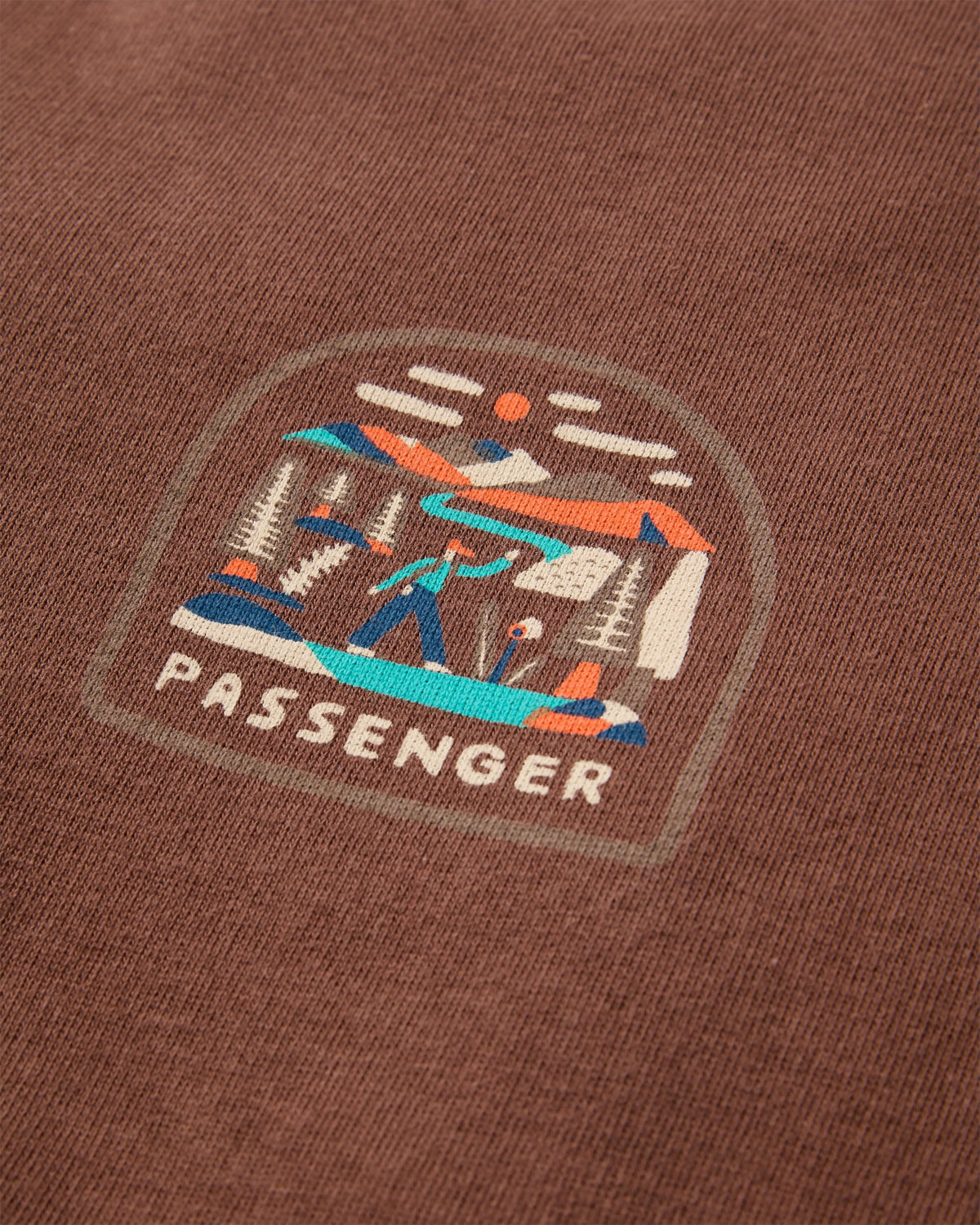 Lost Patch Relaxed Fit Sweatshirt - Chestnut - Flatlay