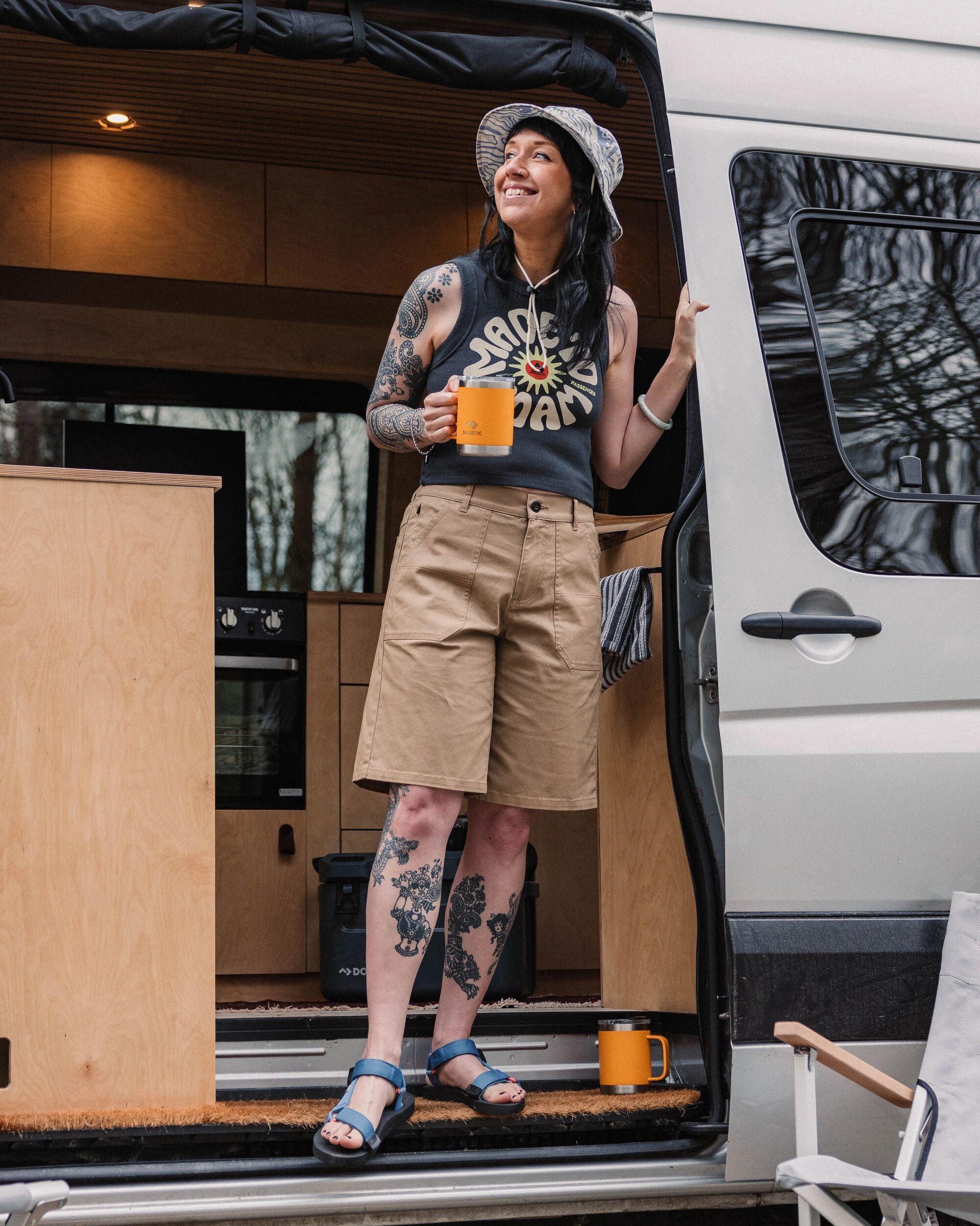 Lani Organic Twill Long Short - Elmwood - Lifestyle