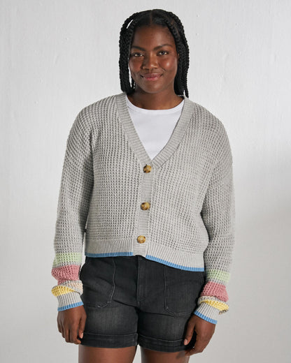 Serenity Knitted Cardigan - Grey Marl - Studio Model
