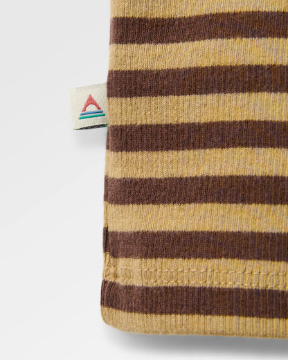 Out There Ribbed LS T-Shirt - Chestnut - Flatlay
