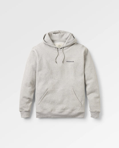 Roamer Recycled Cotton Hoodie - Grey Marl - Flatlay