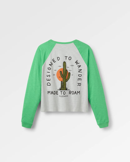 Explore LS Raglan T-Shirt - Light Grey Marl - Flatlay