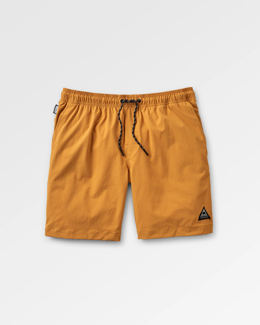 Drifter Beach Linerless Short - Spruce Yellow - Flatlay