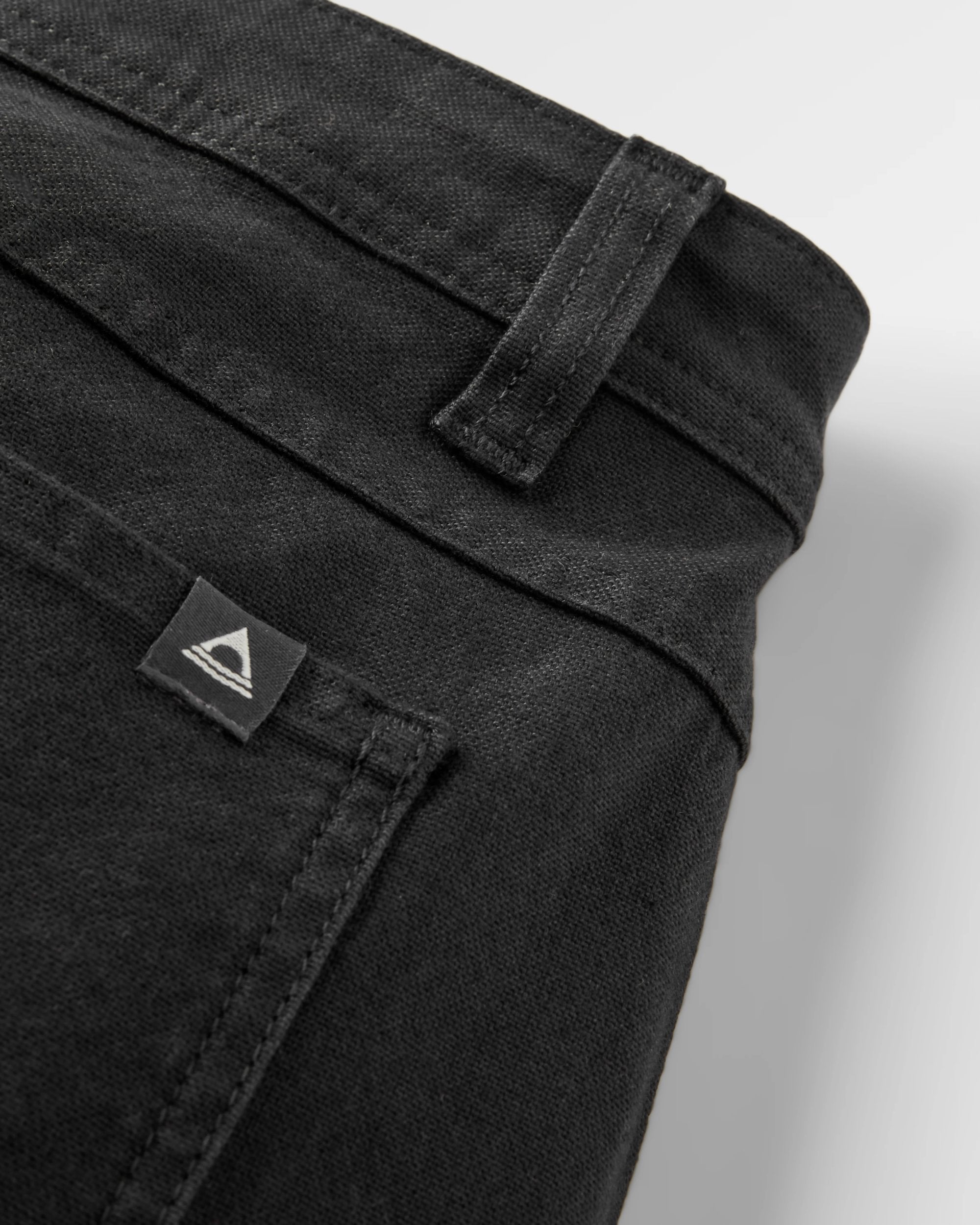 Vantage Cotton Canvas Trouser - Black - Flatlay