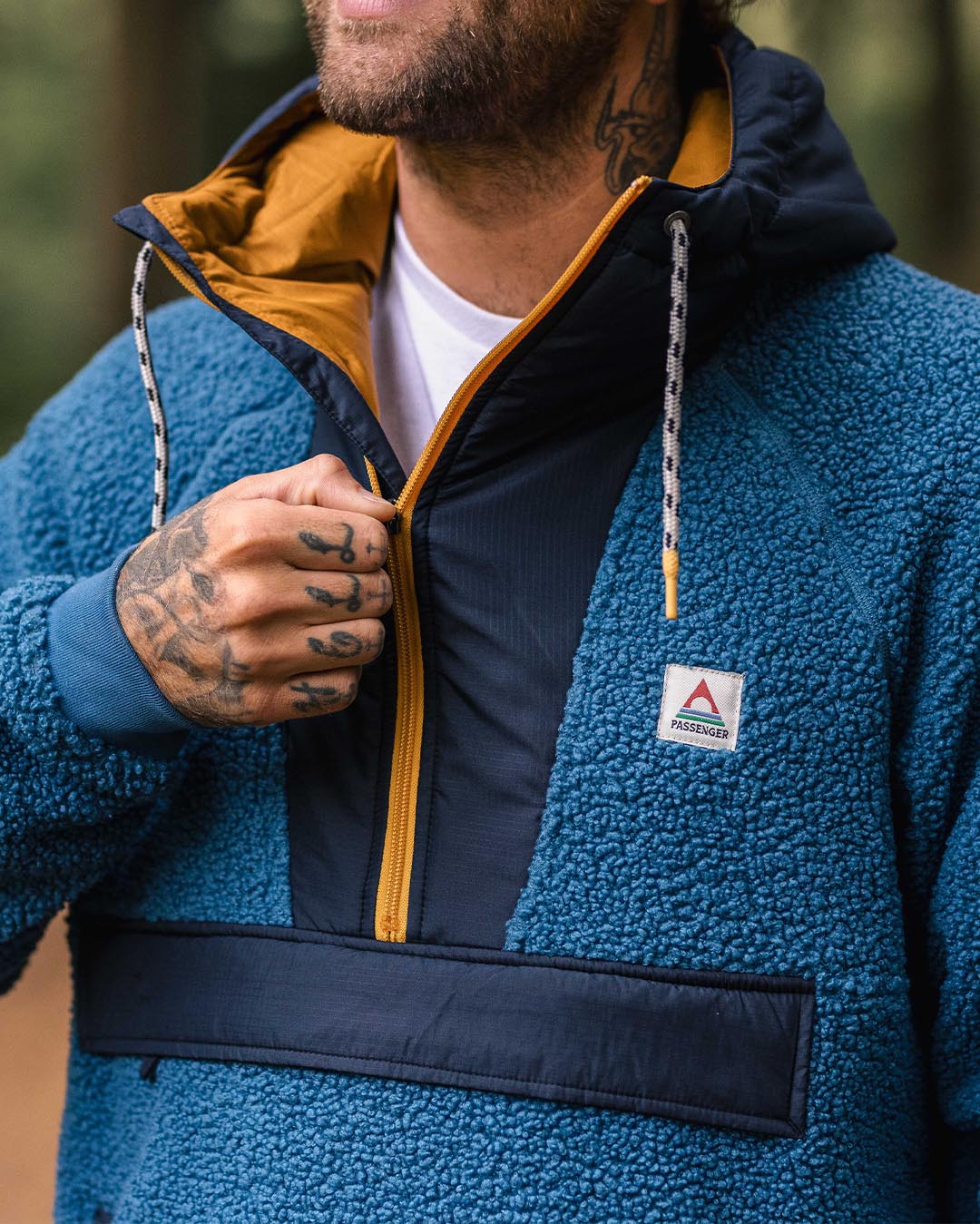 Woodland Recycled Polar-lined Sherpa Fleece - Blue Steel