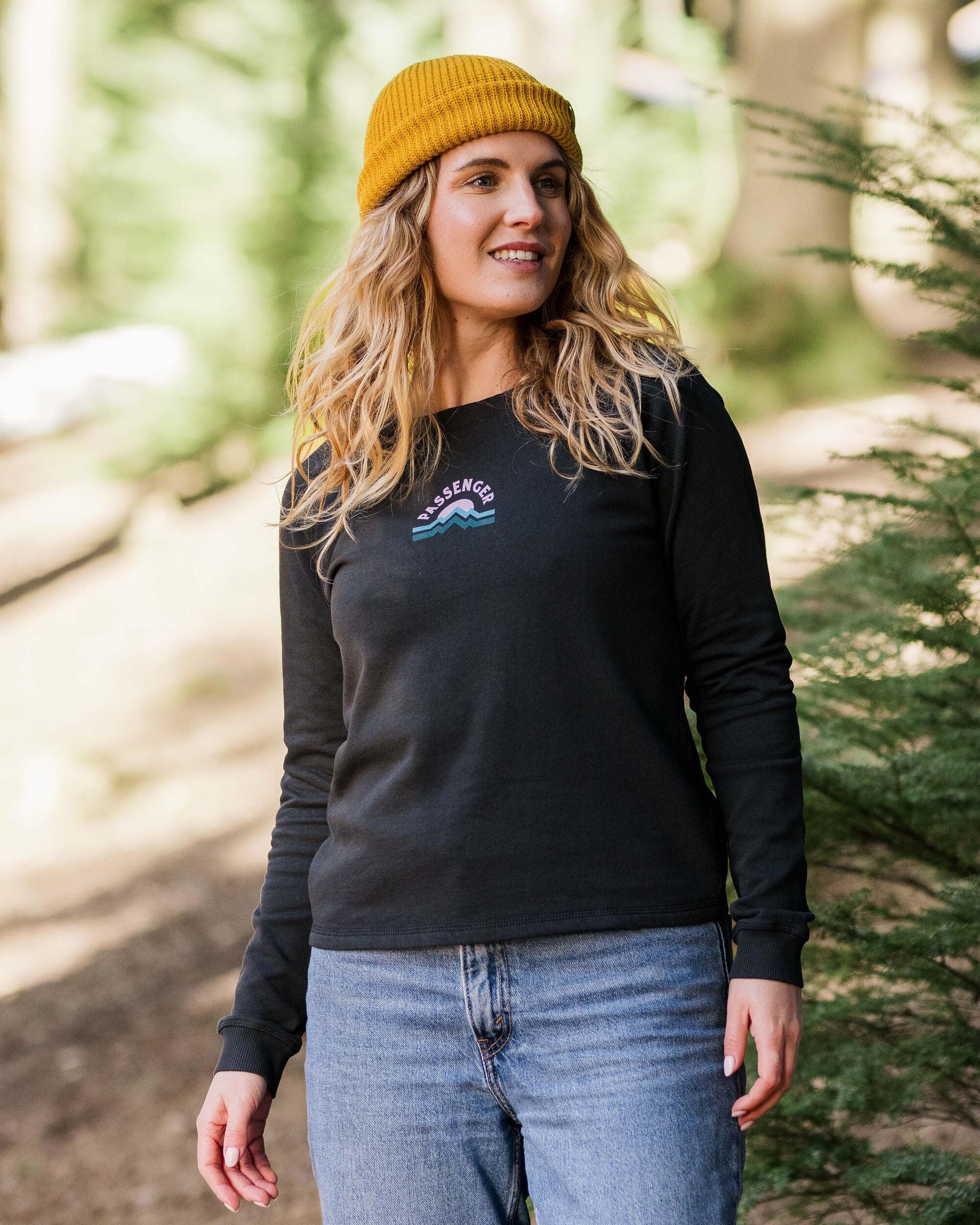 Breathe Recycled Cotton Sweatshirt - Black - Lifestyle