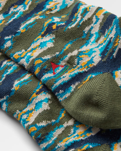 Peak Organic Midweight Crew Socks - Khaki