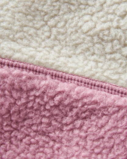 Home Recycled Sherpa Fleece - Oatmeal/Pink haze