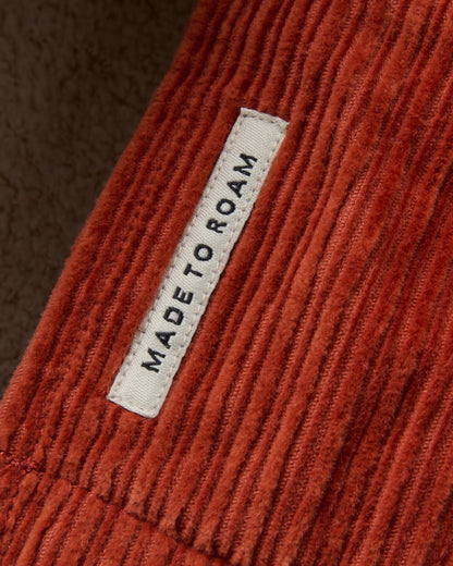 Flint Corduroy Overshirt - Dark Rust - Flatlay