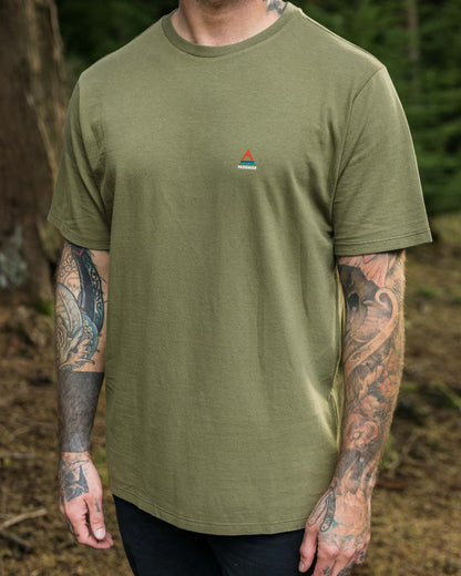 Classic Logo Recycled Cotton T-Shirt - Khaki