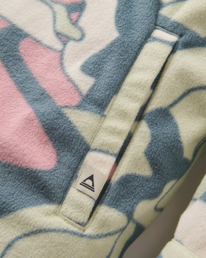 East Polar Fleece Shirt - Slower Rhythms Stormy Blue - Flatlay