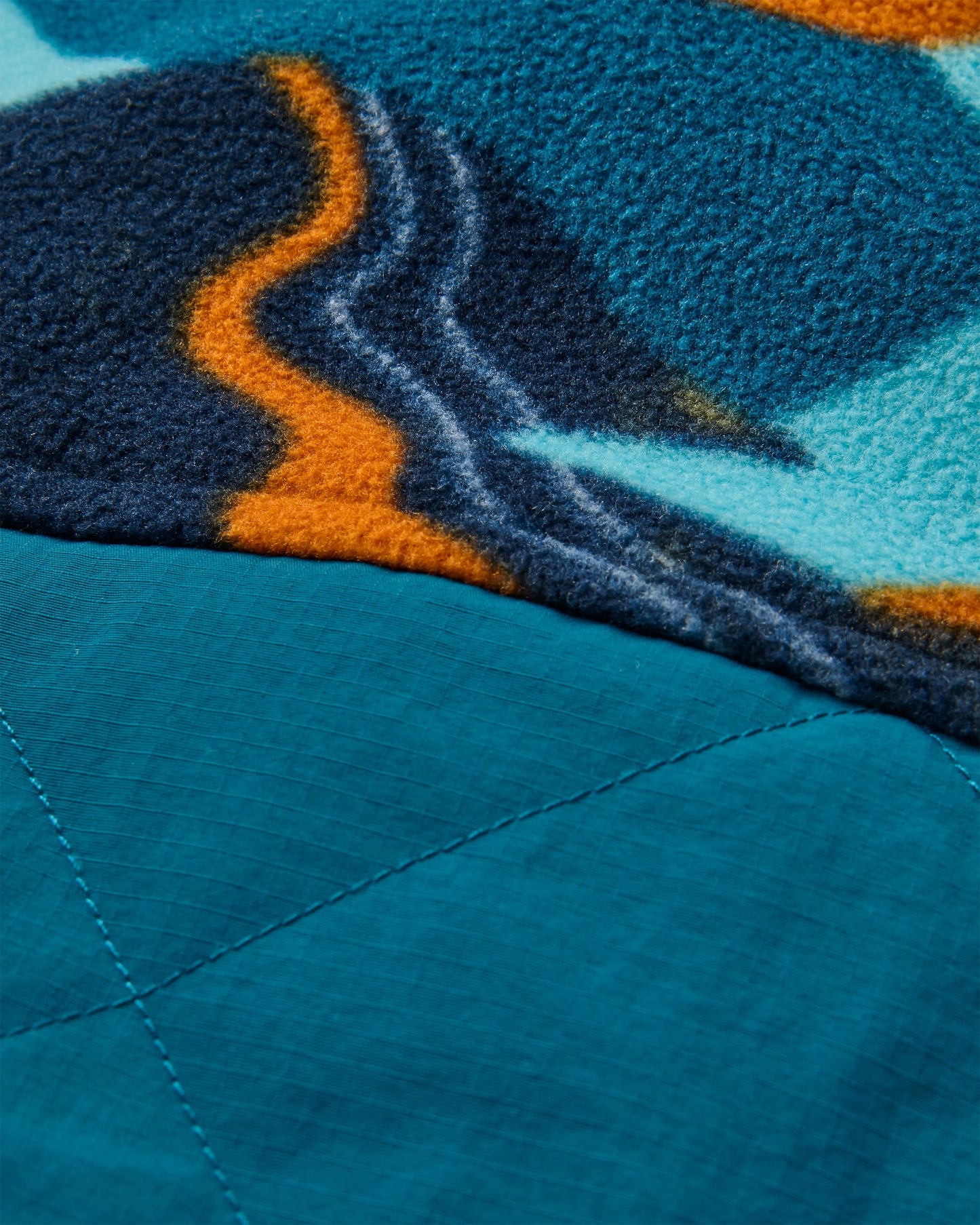 Bea Polar Fleece Smock - Adventure Tidal Blue - Flatlay