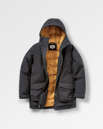 Alaska Recycled Insulated Parka - Black - Flatlay