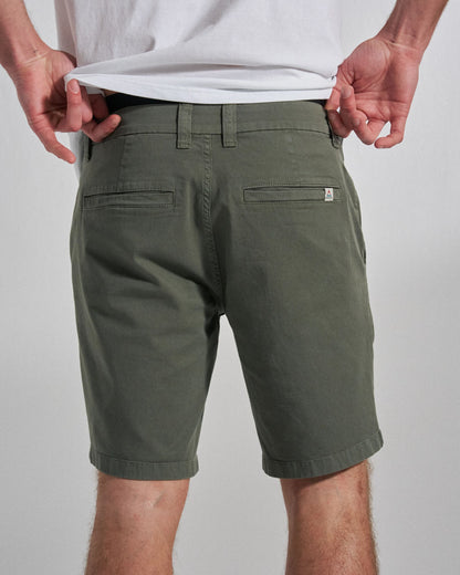 365 Cotton Short - Dusty Olive - Studio Model