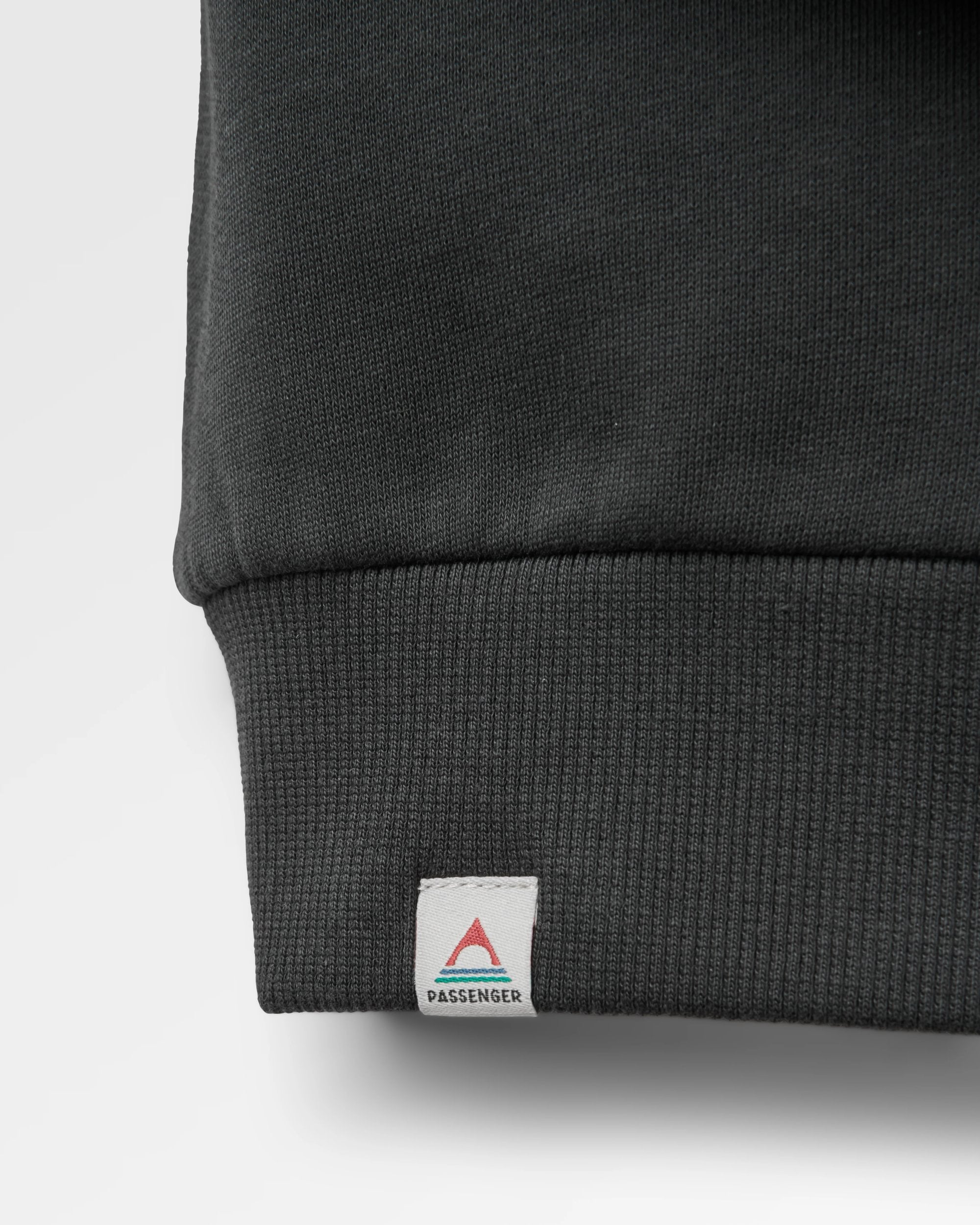 Pebble Organic Cotton Relaxed Fit Sweatshirt - Faded Black - Flatlay