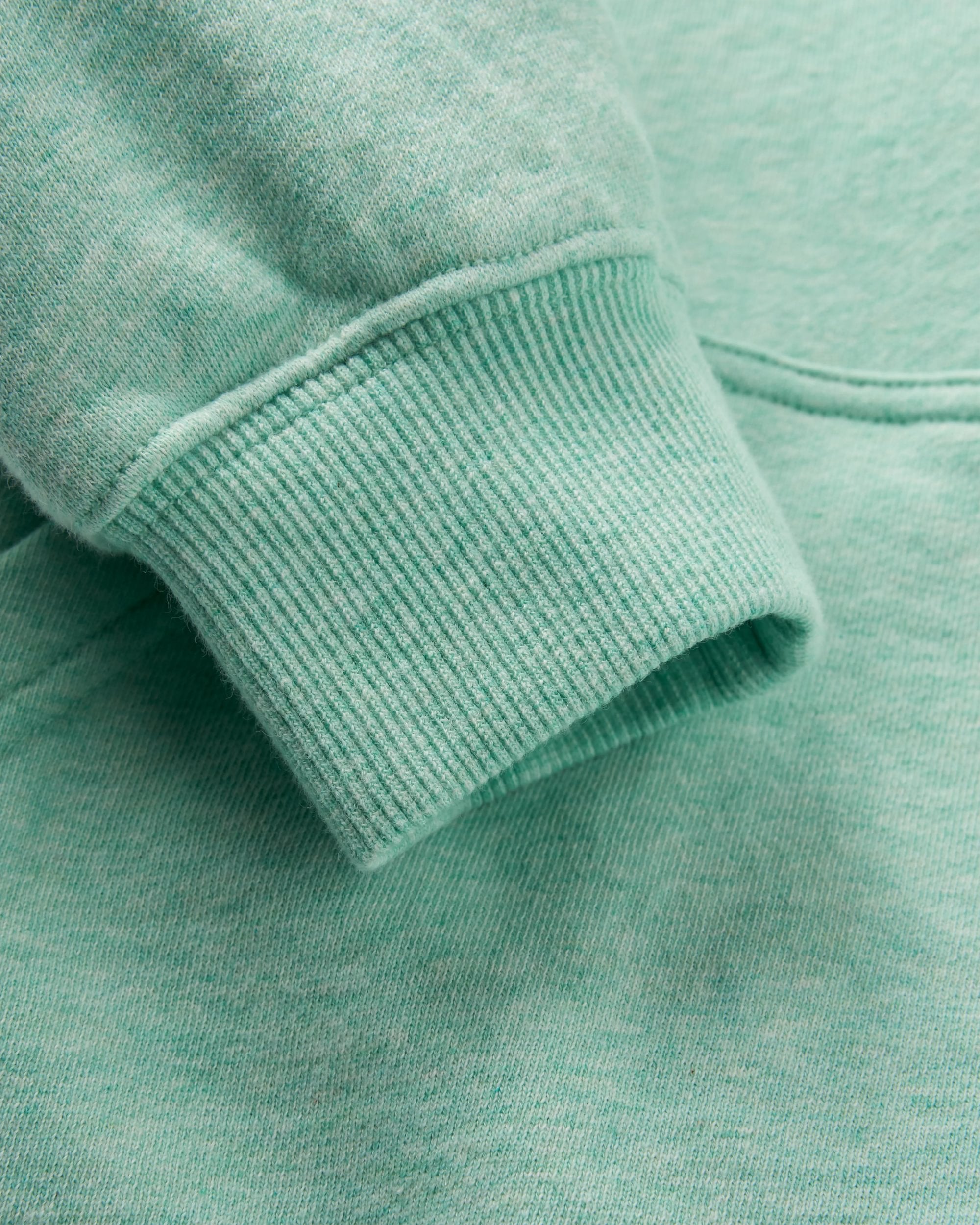 Laidback Organic Cotton Hoodie - Aqua Marl - Flatlay