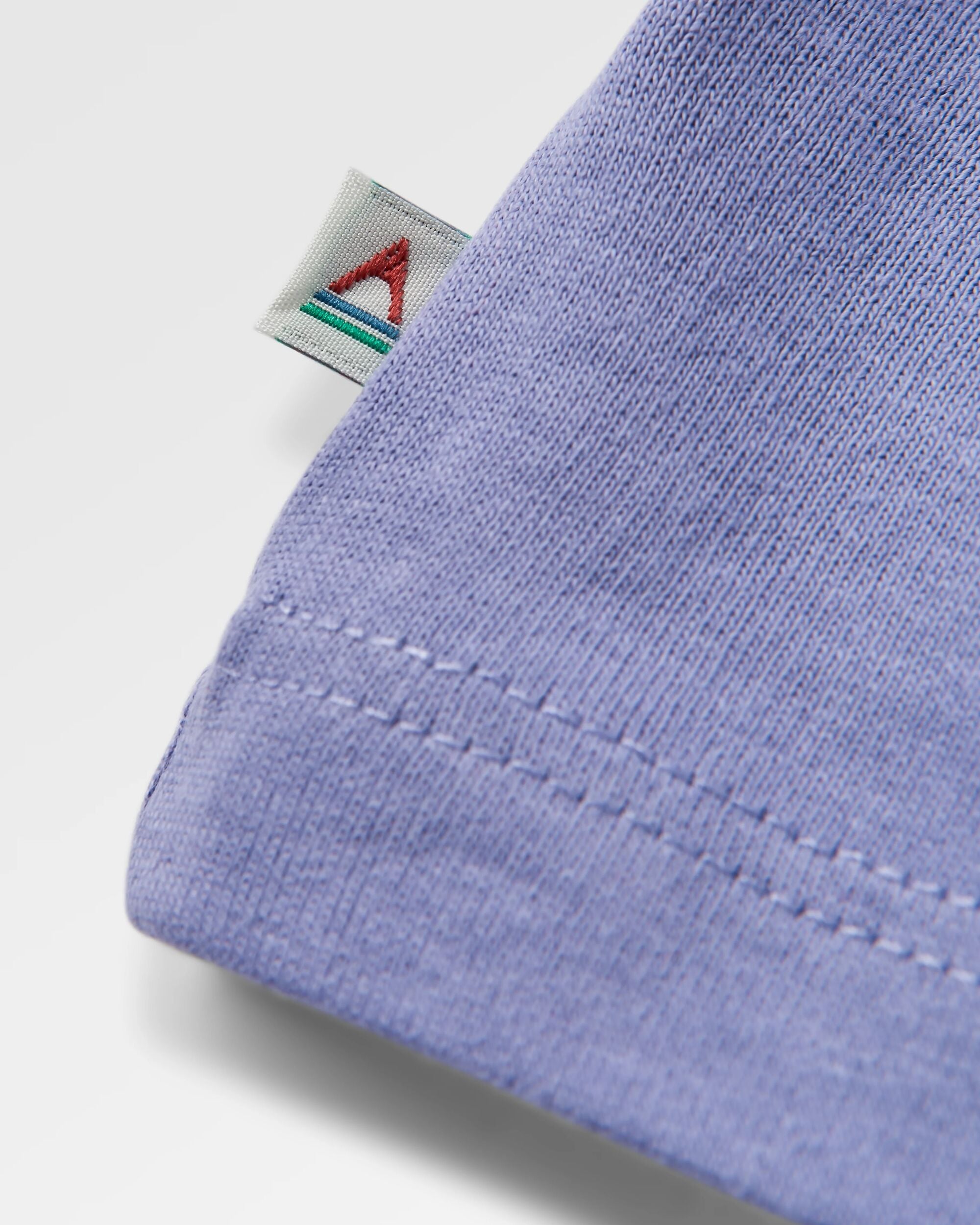 Woodcut Recycled Cotton T-Shirt - Retro Purple - Flatlay