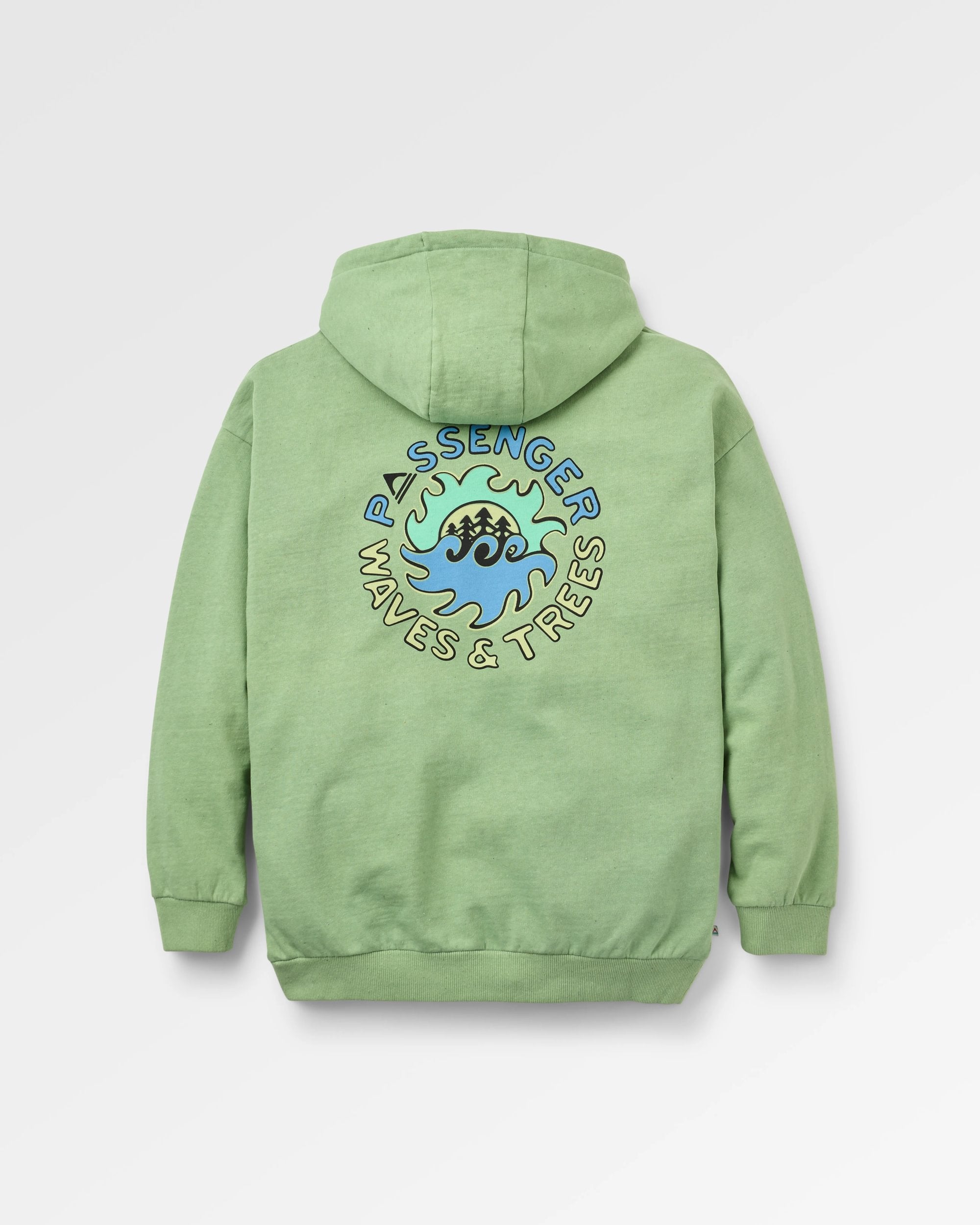 Dune Oversized Hoodie - Stem Green Marl - Flatlay