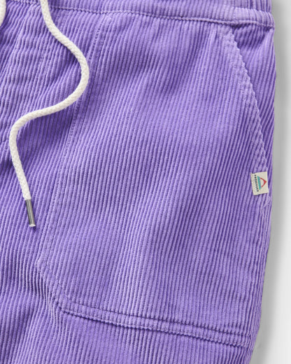 Avian Organic Cord Short - Retro Purple - Flatlay