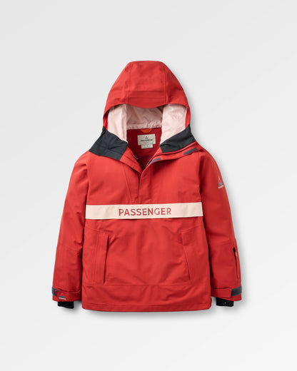 Snowscape Women's Recycled Anorak - Red Ochre - Flatlay