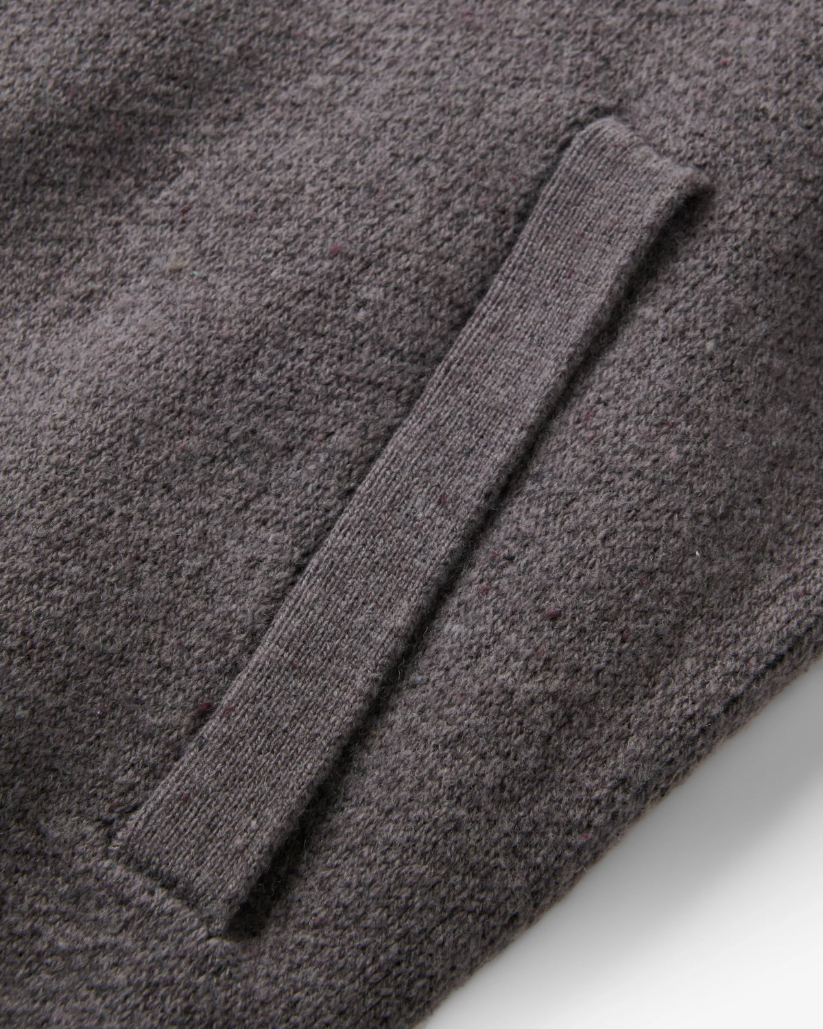 Woodburn Full-Zip Knitted Jumper - Slate Grey - Flatlay