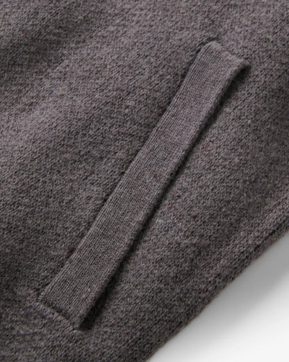 Woodburn Full-Zip Knitted Jumper - Slate Grey - Flatlay
