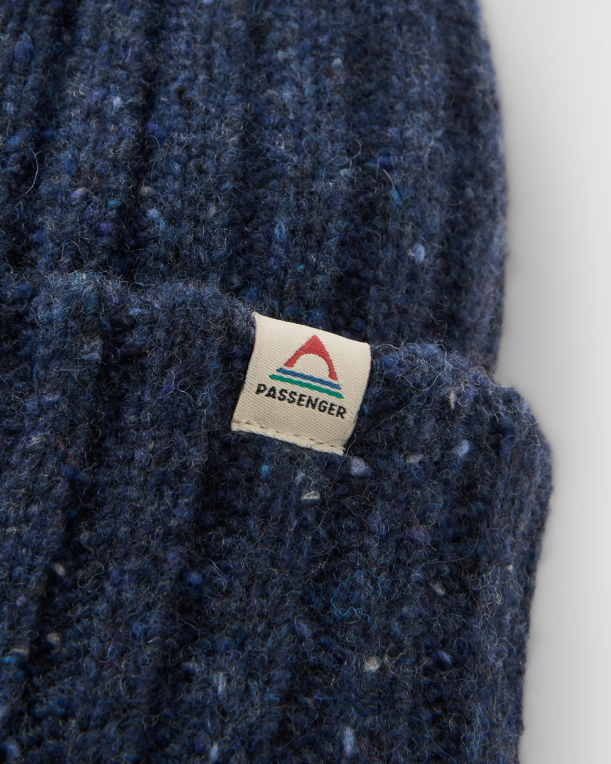 Fisherman Merino Wool Beanie - Blue Navy - Flatlay