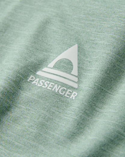 Light Ray Lightweight Surf T-Shirt - Pistachio Marl - Flatlay