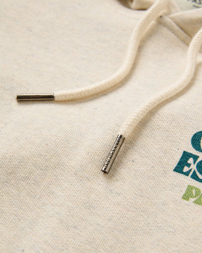 Patch Recycled Cotton Hoodie - Milky Marl - Flatlay