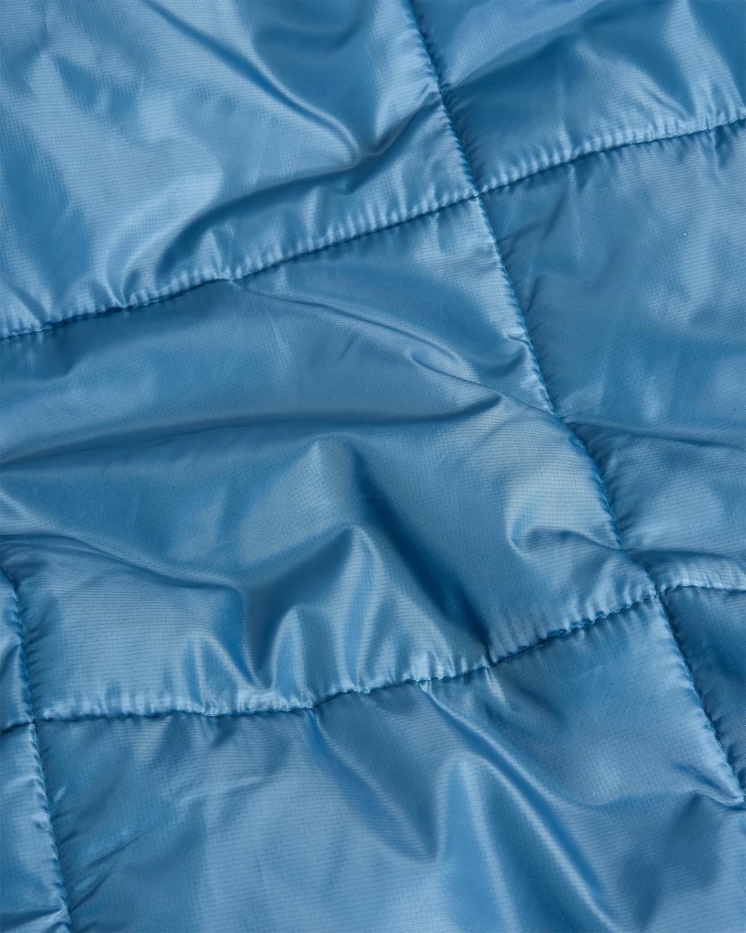 Travel Recycled Ripstop Blanket - Washed Blue - Flatlay