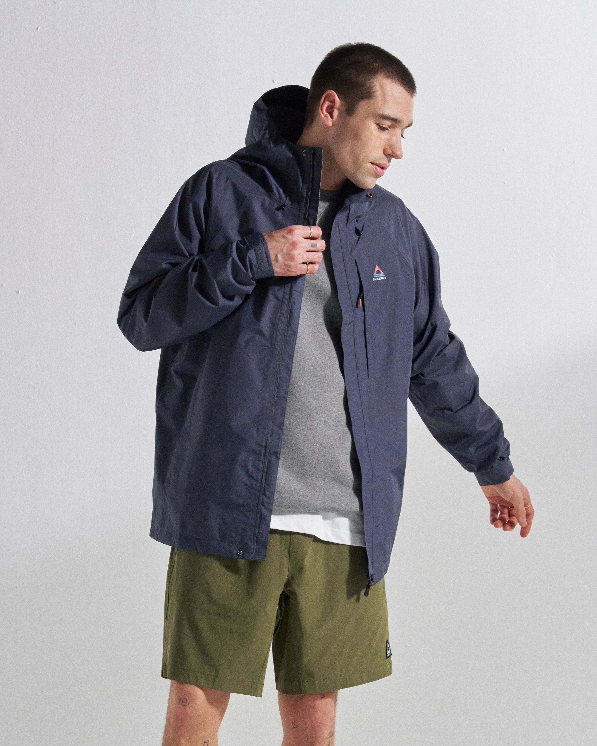 Trailscape Men's Waterproof Jacket - Charcoal - Studio Model