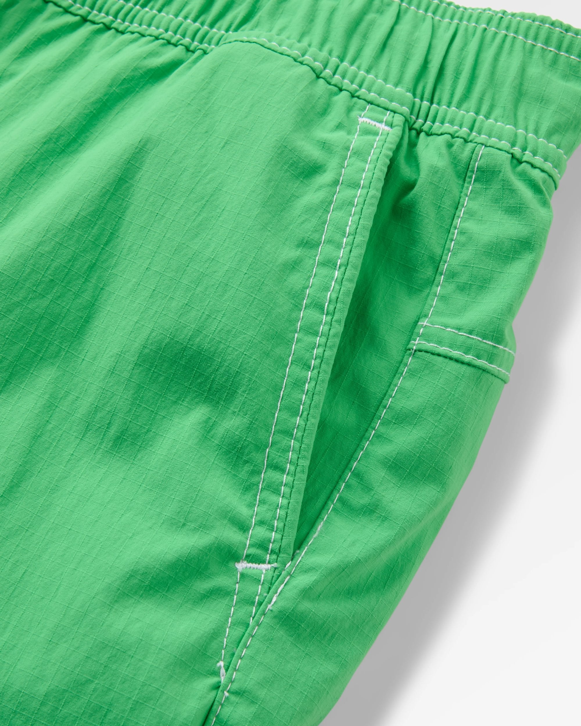 Searcher Longer Line Boardshort - True Green - Flatlay